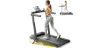 TOPUTURE Walking Pad Treadmill with 12% Incline, 4 in 1 Folding Treadmill for Home/Office with Handle Bar, 2.5HP Under Desk Treadmills Portable Walking Pad with App & Bluetooth Speaker, 0.6-10MPH