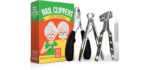 Toenail Clippers for Seniors Thick Toenails - 4-Piece Heavy Duty Nail Clipper Set with Podiatrist Grade Tools, Wide Jaw and Rotating Head Clippers for Elderly Adults