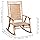 VRAXO Rocking Chair with Cushion Bamboo,Outdoor Chairs-25.41lbs