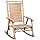 VRAXO Rocking Chair with Cushion Bamboo,Outdoor Chairs-25.41lbs