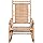 VRAXO Rocking Chair with Cushion Bamboo,Outdoor Chairs-25.41lbs