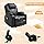 W WARMHOL Electric Power Lift Recliner Chair with Heat and Massage Lift Recliner for Elderly, Single Sofa recliners for Living Room with Cup Holders, 4 Pockets, USB Ports, Faux Leather (Black)