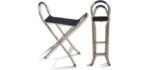 Walking Cane with Seat Folding Lightweight - Portable Walking Stick with Seat for Seniors, Seat Cane with Chair with 4 Non-Slip Legs & Comfortable Handle, 21” Cane Chair with 250 lb Weight Capacity
