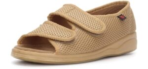 omcam Diabetic Sandals for Women, Ladies Open Toe Swollen Feet Shoes Adjustable Wide Fit Edema Shoes,Yellow,5.5