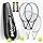 Adult 2 Player Tennis Racket Perfect for Beginner and Professional Players, 27” Speed Tennis Racquet Include Tennis Balls, Overgrips, Tennis Bag, Vibration Dampe, Cover