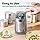 BELLA Electric Can Opener and Knife Sharpener, Multifunctional Jar and Bottle Opener with Removable Cutting Lever and Cord Storage, Stainless Steel Blade, Gray