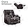 Bonzy Home Oversized Power Lift Recliner Chair for Elderly, Faux Leather Lift Chair with Heated and Massage, Extra Wide Single Sofa with 2 Cup Holders, Side Pockets, USB Port, Brown