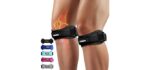 CAMBIVO Essential Series Knee Brace for Women and Men (2 Pack), Patella Tendon Support Straps for Knee Pain Relief, Running, Basketball, Hiking, Volleyball, Tennis, Squats (Black)