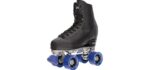 CHICAGO Skates Premium Black Quad Roller Skates for Boys and Men Beginners Classic Adjustable High-Top Design for Indoor or Outdoor Skates and Roller Derby