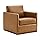 CHITA Swivel Accent Chair, FSC Certified Mid Century Modern Arm Chair for Living Room and Bedroom, Fully Assembled, Saddle Brown