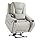 CHITA Electric Power Lift Recliner Chair for Elderly, Oversized Genuine Leather Chair with Cup Holders and USB Ports for Living Room, with Massage and Heat, Light Grey