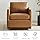 CHITA Swivel Accent Chair, FSC Certified Mid Century Modern Arm Chair for Living Room and Bedroom, Fully Assembled, Saddle Brown