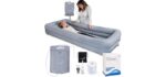 Circa Air Portable Bath Tubs Adults - Inflatable Bathtub with Bedside Shower Bag & Electric Pump, Full Body Washing in Bed, Bed Bath Supplies, Portable Shower Bed, Blow Up Tub, Hair Shampoo Basin