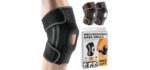 DR. BRACE ELITE Knee Brace with Side Stabilizers & Patella Gel Pads for Maximum Knee Pain Support and fast recovery for men and women-Please Check How To Size Video (X-Large, Mercury)