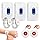 Daytech Wireless Caregiver Pager Call Button Elderly Nurse Alert System for Elderly Monitoring/Seniors with 2 SOS Call Panic Buttons & 2 Watch Pagers, 500+Feet 3 Receivers