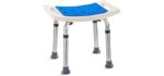 Dr.Kays Shower Chair for Inside Bathroom 350 lbs Shower Stool with Adjustable Height, Portable Heavy-Duty Bath Bench Padded Seat for Inside Tub Bathroom Chair for Elderly and Disabled FSA/HSA Eligible