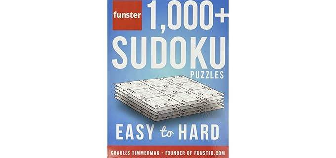 Funster 1,000+ Sudoku Puzzles Easy to Hard: Sudoku puzzle book for adults