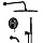 Gabrylly Black Shower System with Tub Spout, Bathtub Shower Faucets Set with 3-Way Shower Valve, High Pressure 10