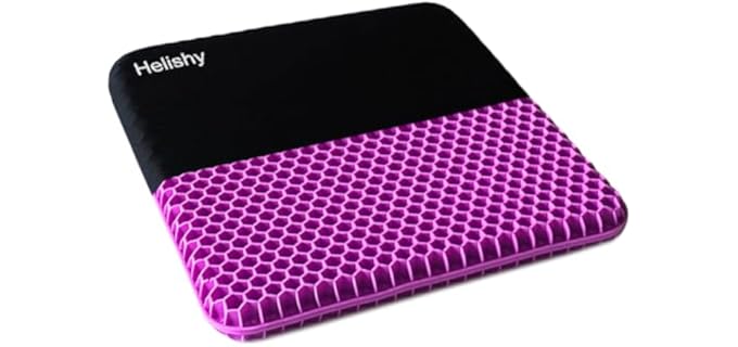 Gel Seat Cushion, Double Thick Egg Gel Cushion for Pressure Pain Relief, Breathable Wheelchair Cushion Chair Pads for Car Seat Office Chair (Violet)