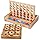 Glintoper Tic Tac Toe & 4 in a Row Table Games Set - Rustic Decor Wood Strategy Board Games for Families