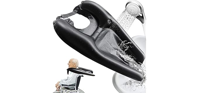 Goping Hair Washing Basin for Bedridden Inflatable Hair Washing Sink for Wheelchair Portable Shampoo Bowls at Home for Handicapped