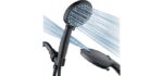 Hotel Spa AquaCare High Pressure 8-mode Handheld Shower Head - Anti-clog Nozzles, Built-in Power Wash to Clean Tub, Tile & Pets, Extra Long 6 ft. Stainless Steel Hose, Wall & Overhead Brackets