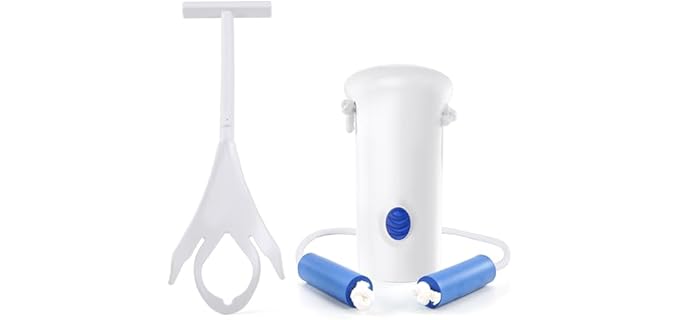 Jellas 4.6 Inch Wide Sock Aid Kit - Long Rope Assist Device for Seniors, Limited Mobility, Post-Surgery | No Bend Sock Helper & Remover | Easy On/Off Socks Tool (White)