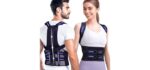 Kepwaa Posture Corrector for Women and Men, Upgraded Full Back Brace Support, Adjustable Shoulder Straightener for Improving Back Posture, Relief for Upper and Lower Back, Lumbar, Neck, Shoulder Pain
