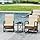 MAXXPRIME Outdoor Recliner Chair Set, Adjustable Patio Recliner with C Shaped Glass Top Side Table, Wicker Reclining Lounge Chairs, Rocking Chairs with Removable Cushions for Pool,Deck(Beige)