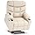 MCombo Oversized Power Lift Recliner Chair with Extended Footrest for Elderly People, Faux Leather R7289 (Cream White, Oversize)
