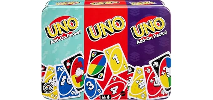 Mattel Games UNO Core & UNO Add-on Packs Tin