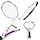 OPPUM Pro Women's Tennis Racket | 260g Lightweight Aluminum Alloy Frame with Shock Absorption | 110 sq in Sweet Spot & Ergonomic Grip | Includes Carry Case, Tennis Ball & Overgrips (Purple/Blue)