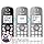 Panasonic Cordless Phone with Answering Machine, Advanced Call Block, Bilingual Caller ID and Easy to Read High-Contrast Display, Expandable System with 3 Handsets - KX-TGD833M (Metallic Black)