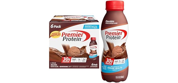 Premier Protein Shake, Chocolate, 30g Protein 1g Sugar 24 Vitamins Minerals Nutrients to Support Immune Health, 11.5 fl oz (Pack of 6)