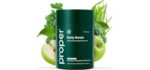 Proper, The Greens Daily Boost Organic Greens Powder. Whole Food, Apple Flavor Veggie Powder Superfood with Wheatgrass, Spirulina, Chlorella, Probiotics. Daily Drink Mix for Wellness and Digestion