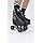 Rio Roller Rose Roller Skates - Unisex Indoor/Outdoor Quad Roller Skates for Women and Men (Mens 7 / Ladies 8, Black/Rose Gold)