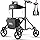 Rollator Walkers for Seniors with Seat, Aluminum Ultra-Compact Travel Rolling Walker, 350lbs Capacity, 20