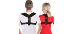 Schiara Posture Corrector for Men and Women, Comfortable Upper and Back Brace, Adjustable Back Straightener Support for Back, Shoulder and Neck