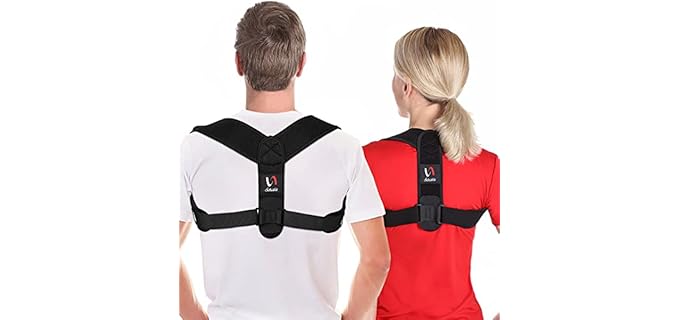 Schiara Posture Corrector for Men and Women, Comfortable Upper and Back Brace, Adjustable Back Straightener Support for Back, Shoulder and Neck
