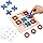 Seenelling Jumbo Wooden Tic Tac Toe Game Dementia Activities for Alzheimers Seniors with Matching and Puzzle Templates XO Chess Board Game for Elderly Engaging Table Decor(Blue, Red)