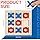 Seenelling Jumbo Wooden Tic Tac Toe Game Dementia Activities for Alzheimers Seniors with Matching and Puzzle Templates XO Chess Board Game for Elderly Engaging Table Decor(Blue, Red)