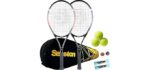 Senston Tennis Rackets for Adults 27 inch Tennis Racquets - 2 Player Tennis Set with 2 Grips, 2 Vibration Dampers