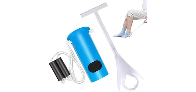 Sock Aid Kit, Sock Assistant Device No Bending, Sock Aids for Putting On Socks and Sock Remover, Sock Puller Aid Easy On and Off, Sock Helper for Seniors,Elderly,Pregnant, and Limited Mobility