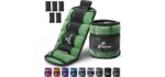 Sportneer Adjustable Ankle Weights for Women and Men 1 Pair of 2 3 4 6 7 LBS Wrist Leg Weights for Yoga Walking Aerobics Gym (Olive)