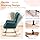 Sweetcrispy Rocking Chair Nursery, Teddy Upholstered Glider Rocker with High Backrest, Reading Chair Modern Rocking Accent Chairs Glider Chair for Nursery, Living Room, Bedroom