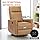 Sweetcrispy Recliner Chair, 360 Swivel Rocker Chair for Adults, Glider Rocker Recliners, Nursery Chairs for Living Room, High Back, Upholstered Deep Seat, Classical Brown