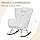 VECELO Rocking Chair Nursery with Thick Headrest, Modern Teddy Upholstered Reading Glider Rocker Accent Armchair with High Backrest, Padded Seat, Side Pocket, for LivingRoom, Bedroom, Baby Room, White