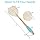 Vive 17” Shower Loofah with Long Handle - Exfoliating Back & Body Scrubber for Men & Women - Luffa Sponge on a Stick for Bathing, Cleaning - Includes Extra Handheld Lufa, Hook & String to Hang on Wall