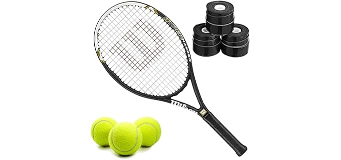 Wilson Hyper Hammer 5.3 110 Pre-Strung Recreational Tennis Racquet (4 1/8