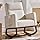 Yaheetech Rocking Chair, Modern Glider Chair, Recliner Armchair with Wood Legs and Side Pocket, Nursery Rocking Accent Chair with High Back for Living Room Bedroom, Beige